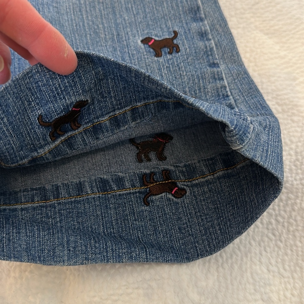 Lilly Pulitzer Blue Straight Leg Jeans with Unique‎ Print - Picture 7 of 7